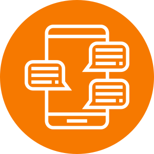 remote working messaging icon
